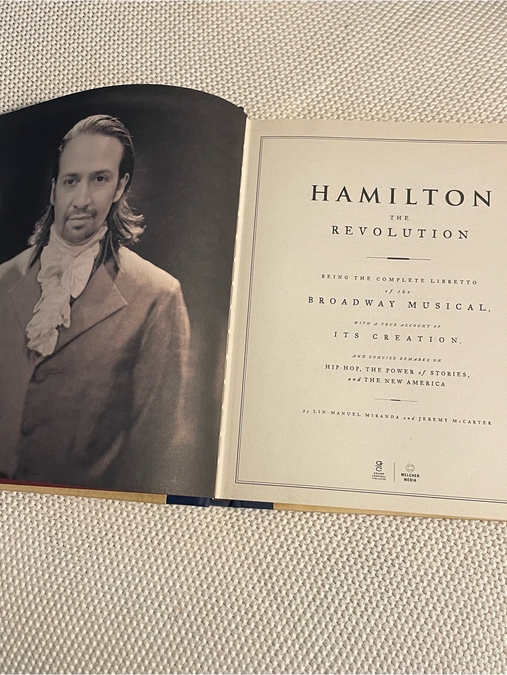 Hamilton: The Revolution Hardcover Book - Beige & Black - Picture 2 of 7